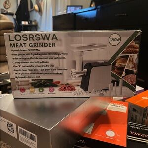 Stainless Steel Meat Grinder - Black and Silver